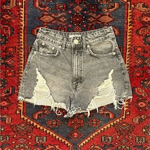 Zara Jean Shorts with Distressed Frayed Edges